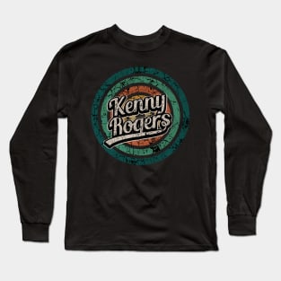 Kenny Rogers // Retro Circle Crack Vintage Long Sleeve T-Shirt